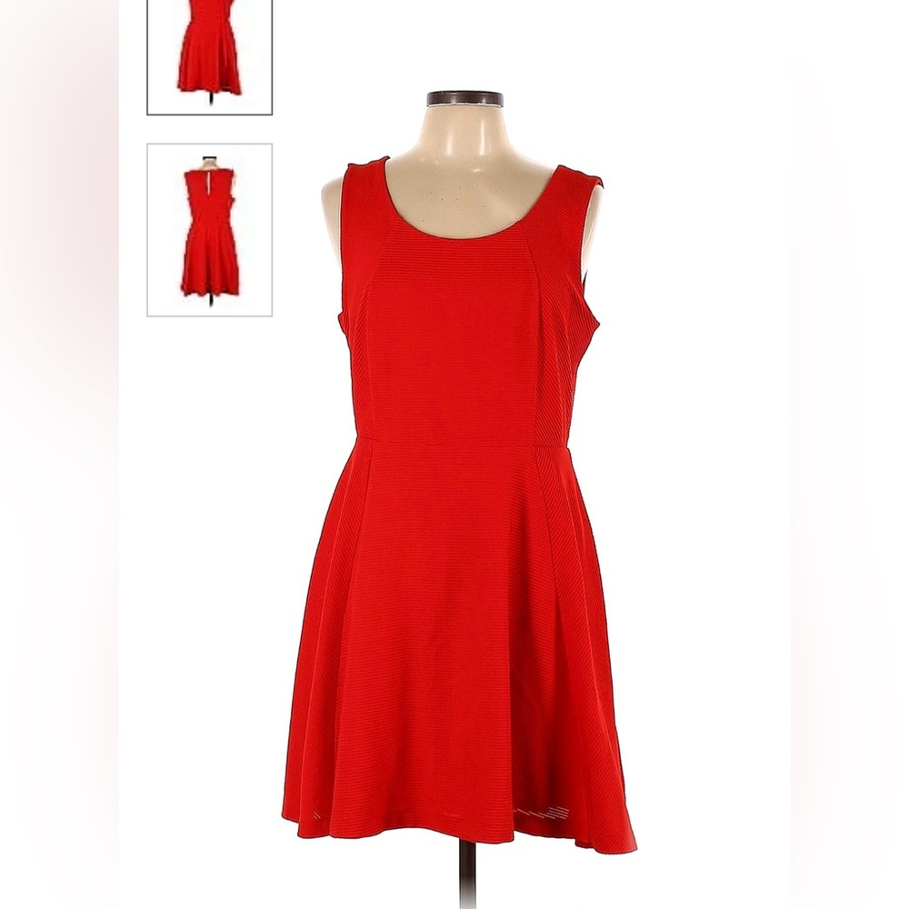 Red scoop neck Express dress